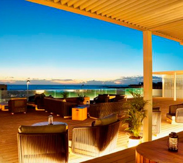 Rooftop bar by solar Hotel Coral Cotillo Beach El Cotillo