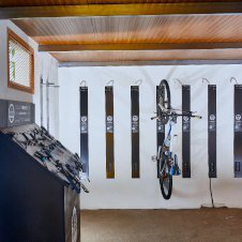 Cycling center con colgadores y cables de seguridad Apartamentos Coral California Playa de las Américas